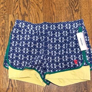 Tretorn tennis Women's Blue and Yellow Athletic Shorts